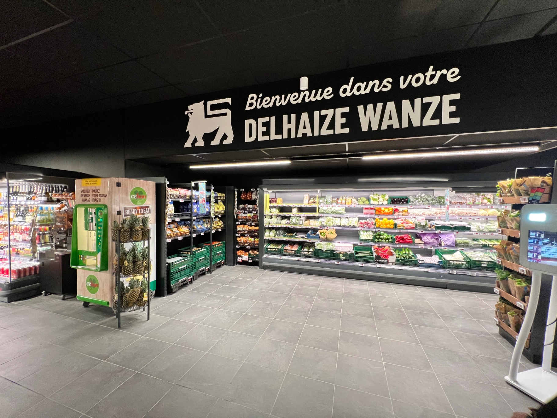 Entrée du magasin Delhaize Wanze